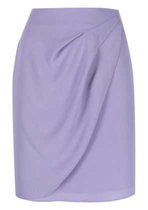 Emporio Armani high-waisted wrap-detail skirt - Purple
