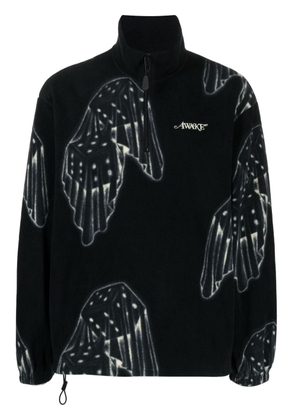 Awake NY graphic-print fleece sweatshirt - Black