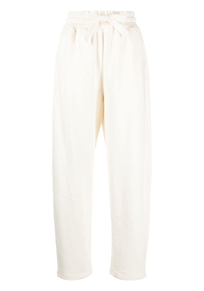 izzue high-waist straight-leg trousers - White