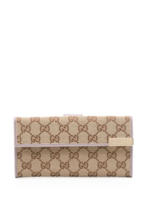 Gucci GG Supreme leather wallet - Brown