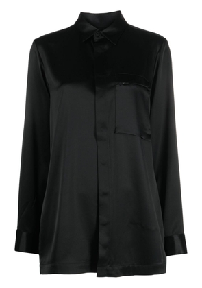 Y-3 long-sleeve satin shirt - Black