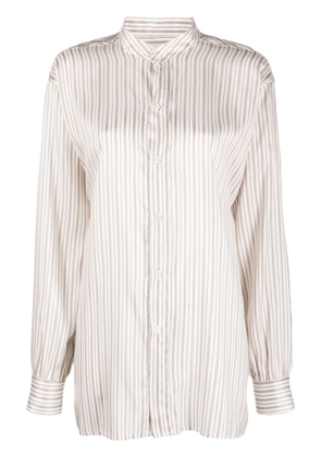 Le Kasha Henryl striped silk shirt - White