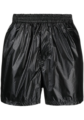 SAPIO high-shine elastic-waistband shorts - Black