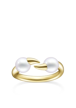 TASAKI 18kt yellow gold Collection Line Danger Fang pearl ring