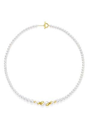 TASAKI 18kt yellow gold M/G TASAKI ARLEQUIN SLASHED freshwater pearl necklace