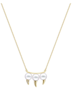 TASAKI 18kt yellow gold Collection Line Danger Fang pearl necklace