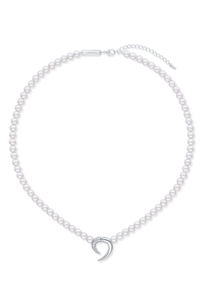 TASAKI 18kt white gold Collection Line Danger Horn pearl necklace - Silver