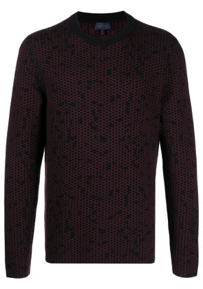 Lanvin patterned intarsia-knit wool jumper - Red