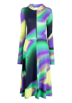 Natasha Zinko Gradient printed hoodie dress - Multicolour