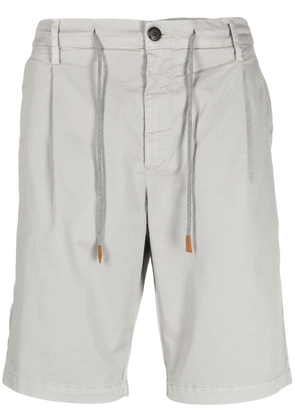 Eleventy drawstring-waistband cotton shorts - Grey