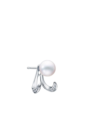 TASAKI 18kt white gold Danger Fang pearl earrings - Silver