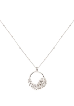 DOWER AND HALL Angel Feather pendant necklace - Silver