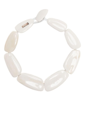 Monies statement beaded necklace - White