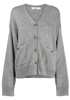 b+ab purl-knit buttoned cardigan - Grey