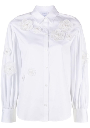 Kate Spade Andie floral-appliqué shirt - White