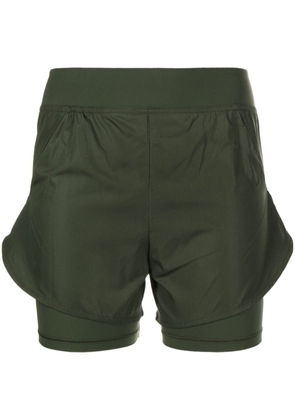 Jil Sander khaki layered shorts - Green
