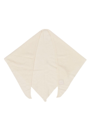 Cashmere In Love Aman fine-knit triangle scarf - White