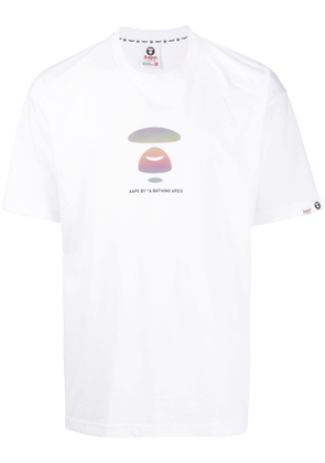 AAPE BY *A BATHING APE® logo-print cotton T-shirt - White