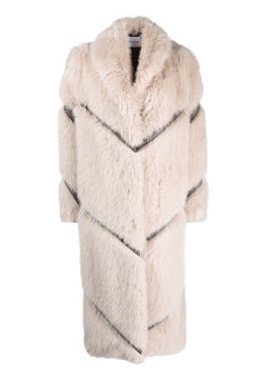 STAND STUDIO Evelrigh faux-fur coat - Neutrals