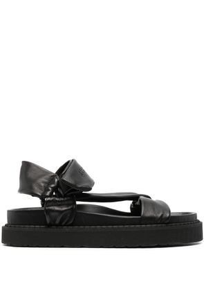 ISABEL MARANT Naori grained-leather sandals - Black