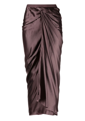 Rick Owens Gonna wrap-design skirt - Purple