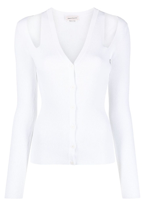 Alexander McQueen cut-out cardigan - White