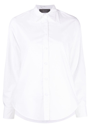 Lorena Antoniazzi straight-point collar cotton shirt - White