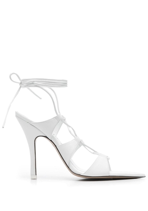 The Attico Renee lace-up 120mm sandals - White