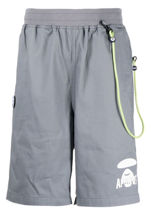 AAPE BY *A BATHING APE® logo-print cotton shorts - Grey
