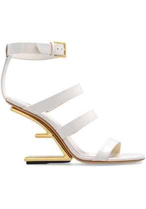 FENDI First 95mm leather sandals - White