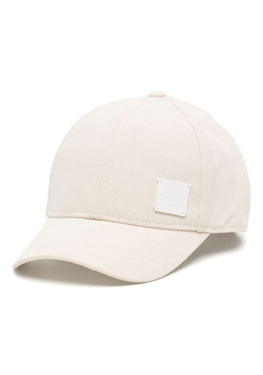 Mulberry Solid logo-patch baseball cap - Neutrals