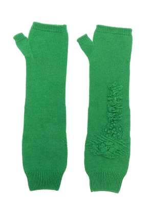 Barrie cashmere fingerless mittens - Green