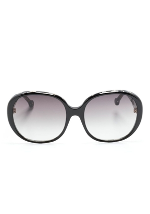 NATHALIE BLANC PARIS Agnes oversize-frame sunglasses - Black