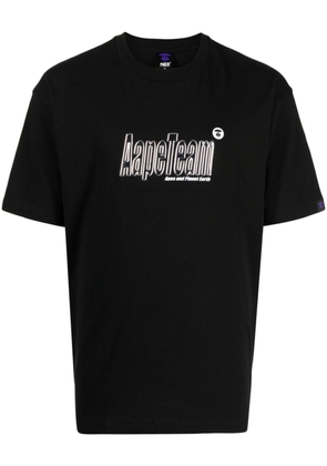 AAPE BY *A BATHING APE® metallic-effect logo-embossed T-shirt - Black
