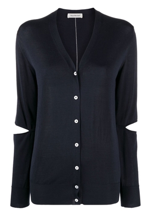 There Was One cut-out V-neck cardigan - Blue
