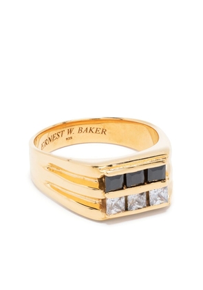 Ernest W. Baker 6 Stone gold-plated ring