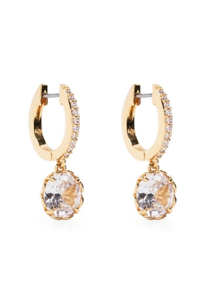 Kate Spade crystal-embellished hoop earrings - Gold