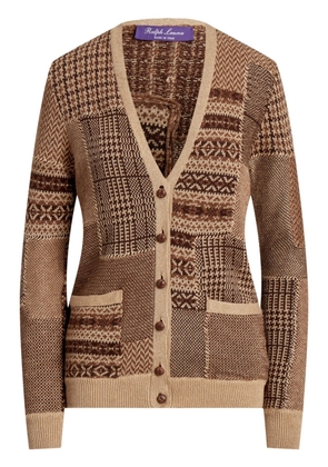 Ralph Lauren Collection V-neck patchwork cardigan - Brown