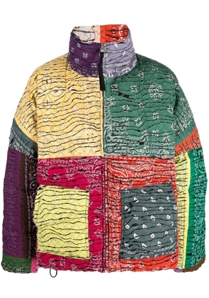 Children Of The Discordance patchwork bandana-print jacket - Green