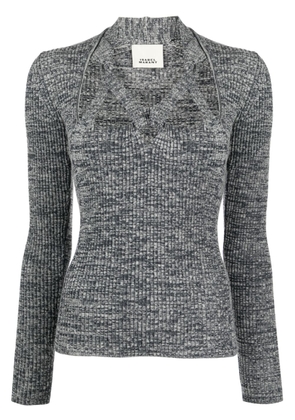 ISABEL MARANT Zoria knitted top - Grey
