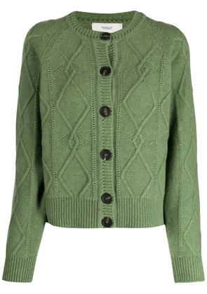 Pringle of Scotland chunky-knit wool-cashmere blend cardigan - Green