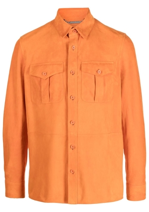 Ralph Lauren Purple Label suede shirt jacket - Orange