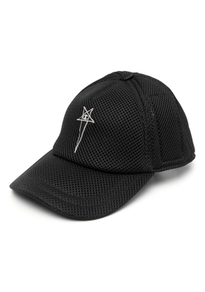 Rick Owens X Champion logo-embroidered perforated cap - Black