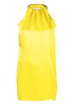 Stella McCartney crystal-choker mini dress - Yellow