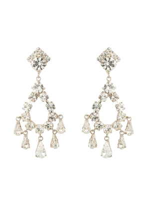 Susan Caplan Vintage 1980s crystal-embellished drop earrings - Silver