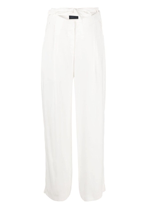Eudon Choi Loches belted straight-leg trousers - White