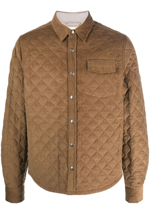Tintoria Mattei quilted cotton shirt jacket - Brown
