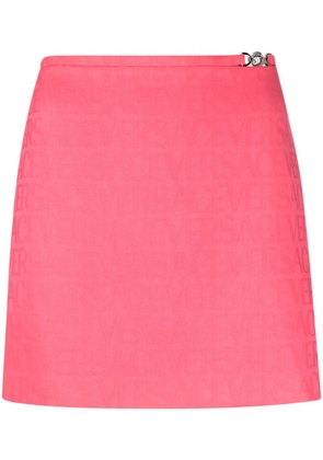 Versace Medusa Head-motif virgin wool skirt - Pink