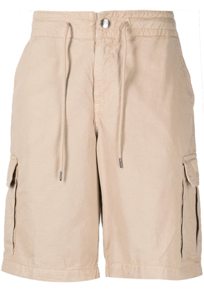 Emporio Armani logo-patch cotton shorts - Brown