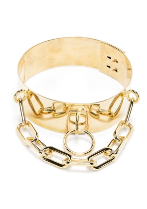 Natasha Zinko chain-detail silver choker necklace - Gold